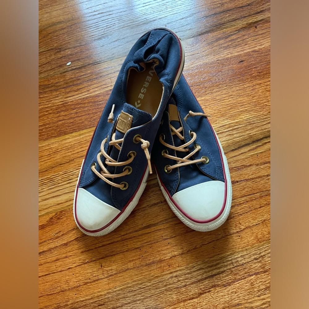 Converse navy blue slip on